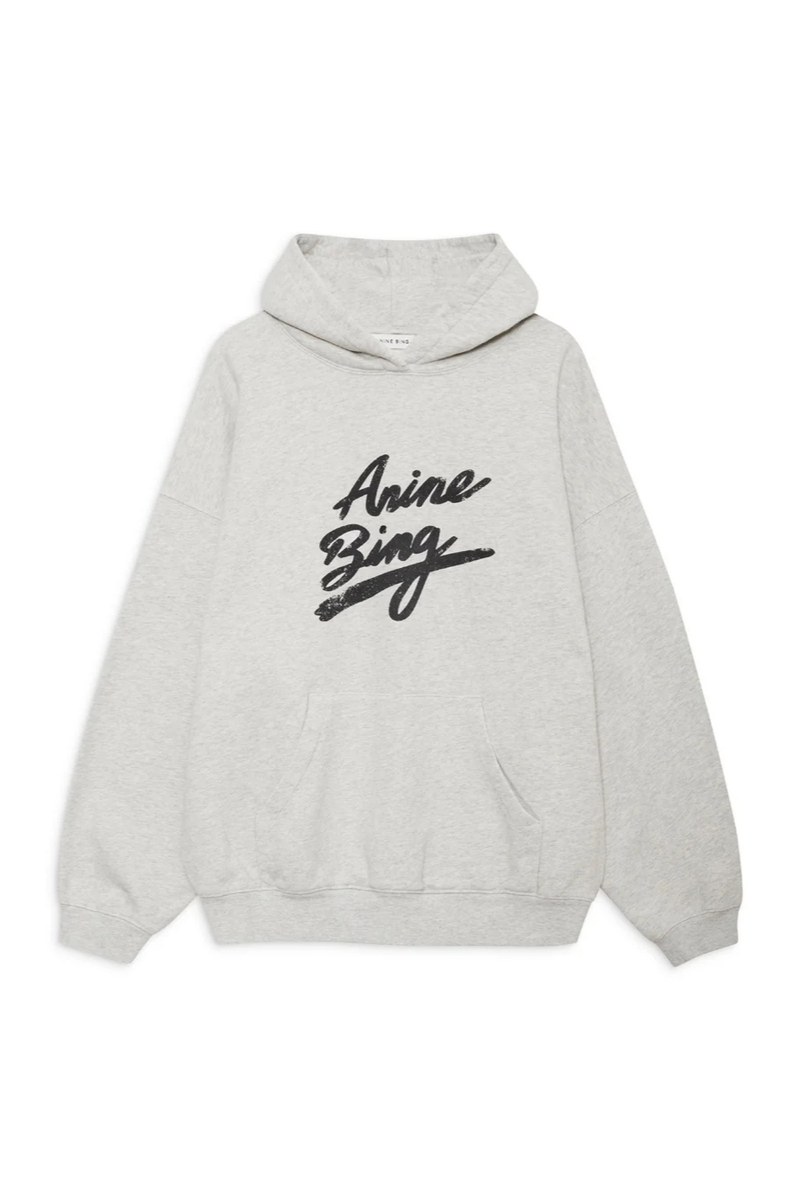 ANINE BING Harvey Sweatshirt Signature - Heather Grey SzM