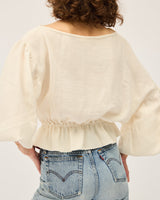 DOMINIQUE HEALY Anna Frill Blouse - Cream SzS/M