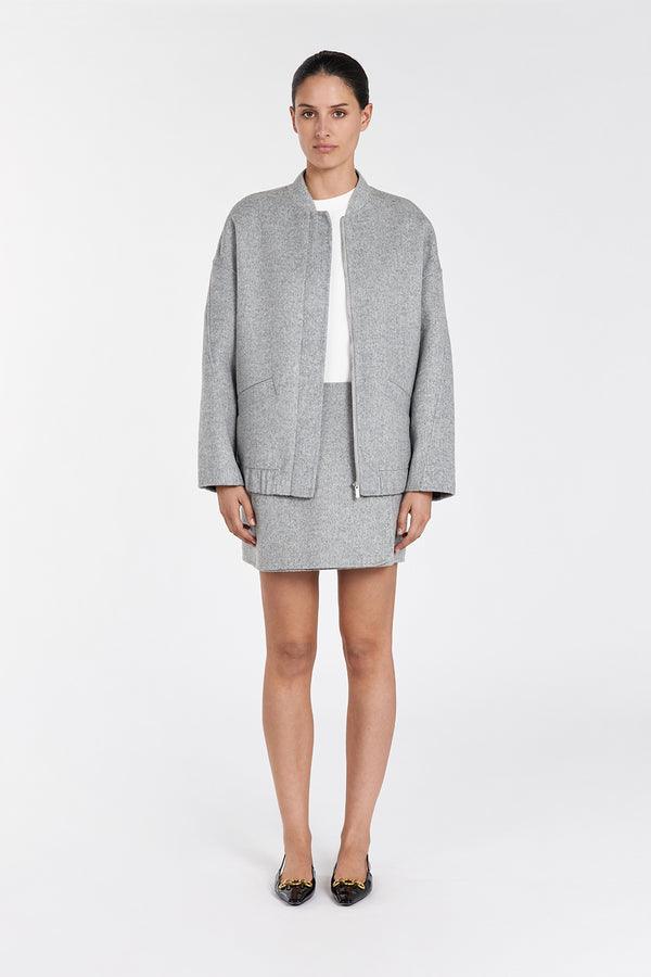 DISSH Wool Bomber Jacket - Silver Sz16