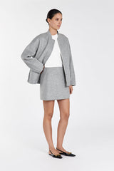 DISSH Wool Bomber Jacket - Silver Sz16