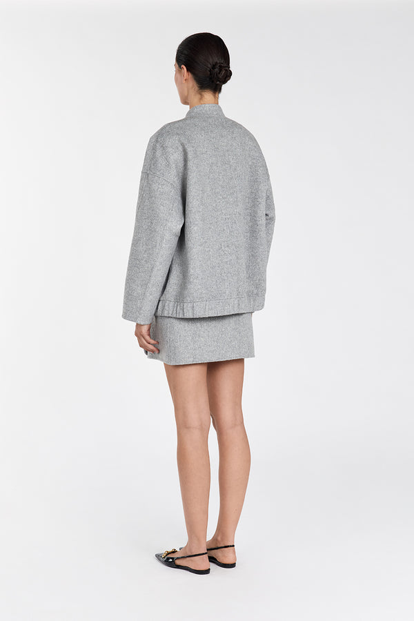 DISSH Wool Bomber Jacket - Silver Sz16