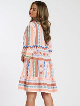 SOUTH BEACH Tiered Mini Dress - Orange Sz10”