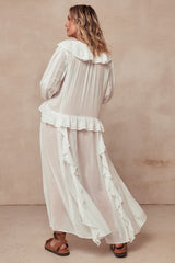 SPELL Fleur Lace Gown - White SzS