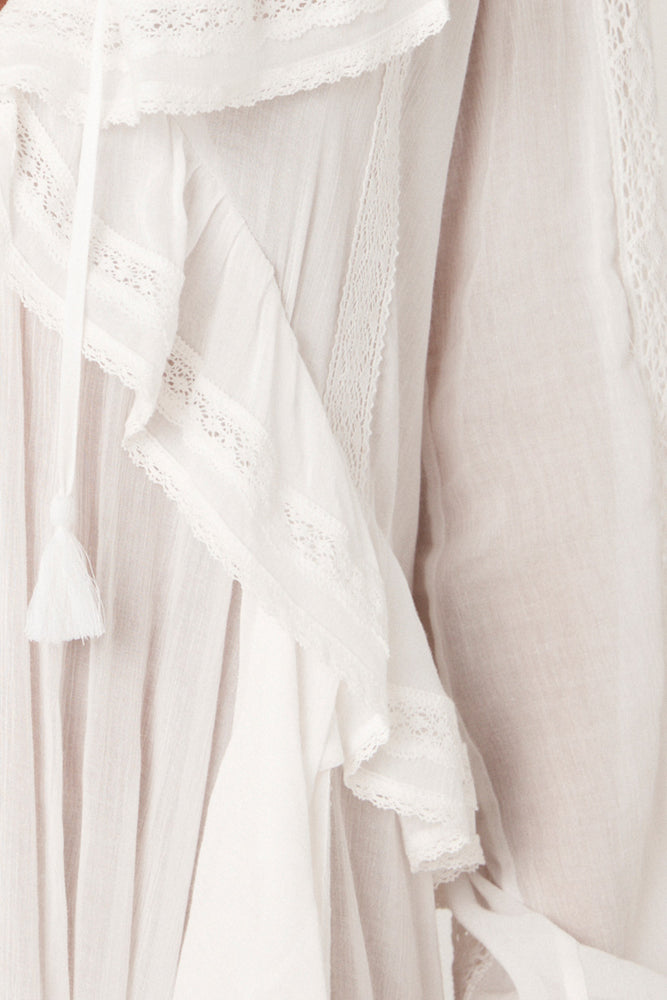 SPELL Fleur Lace Gown - White SzS