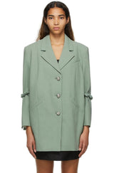 GANNI Organic Cotton Blazer - Green Bay SzS/M