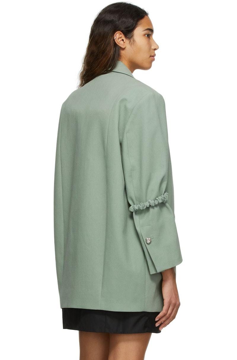 GANNI Organic Cotton Blazer - Green Bay SzS/M