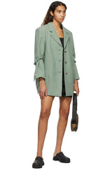 GANNI Organic Cotton Blazer - Green Bay SzS/M