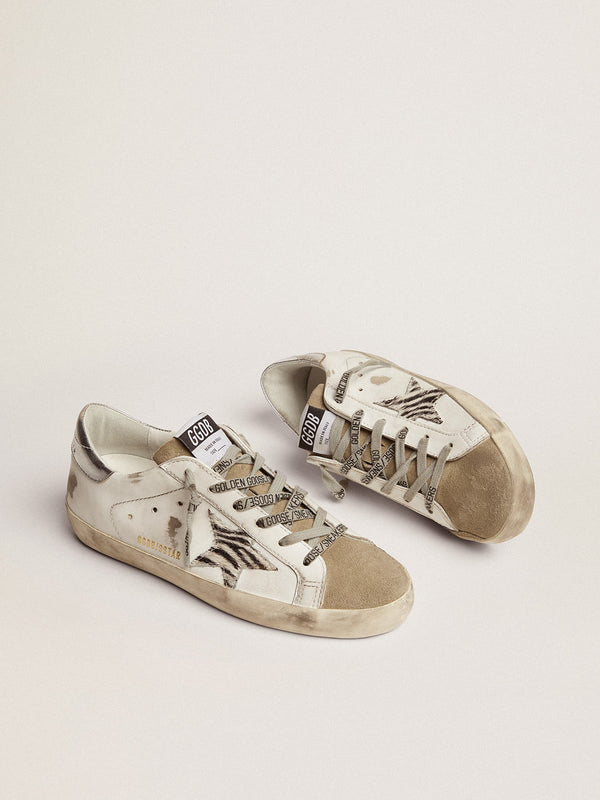 GOLDEN GOOSE Super Star Zebra Pony Print Star - EU39