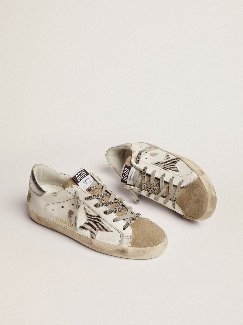 GOLDEN GOOSE Super Star Zebra Pony Print Star - EU39