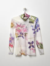 GANNI Tilden Mesh Top - Floral Sz42 NZ14