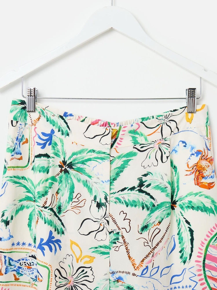 OLIVER BONAS Summer Wide Leg Trousers - Tropical Sz10