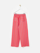 OLIVER BONAS Striped Wide Leg Trousers - Red & Blue