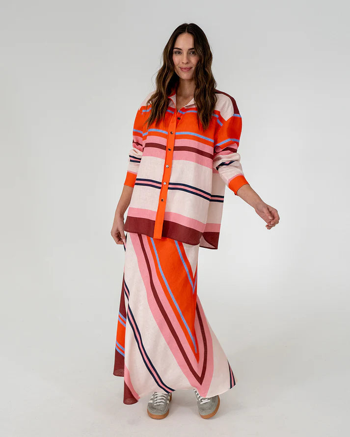 ELMS + KING Austin Bias Cut Skirt - Multi SzS