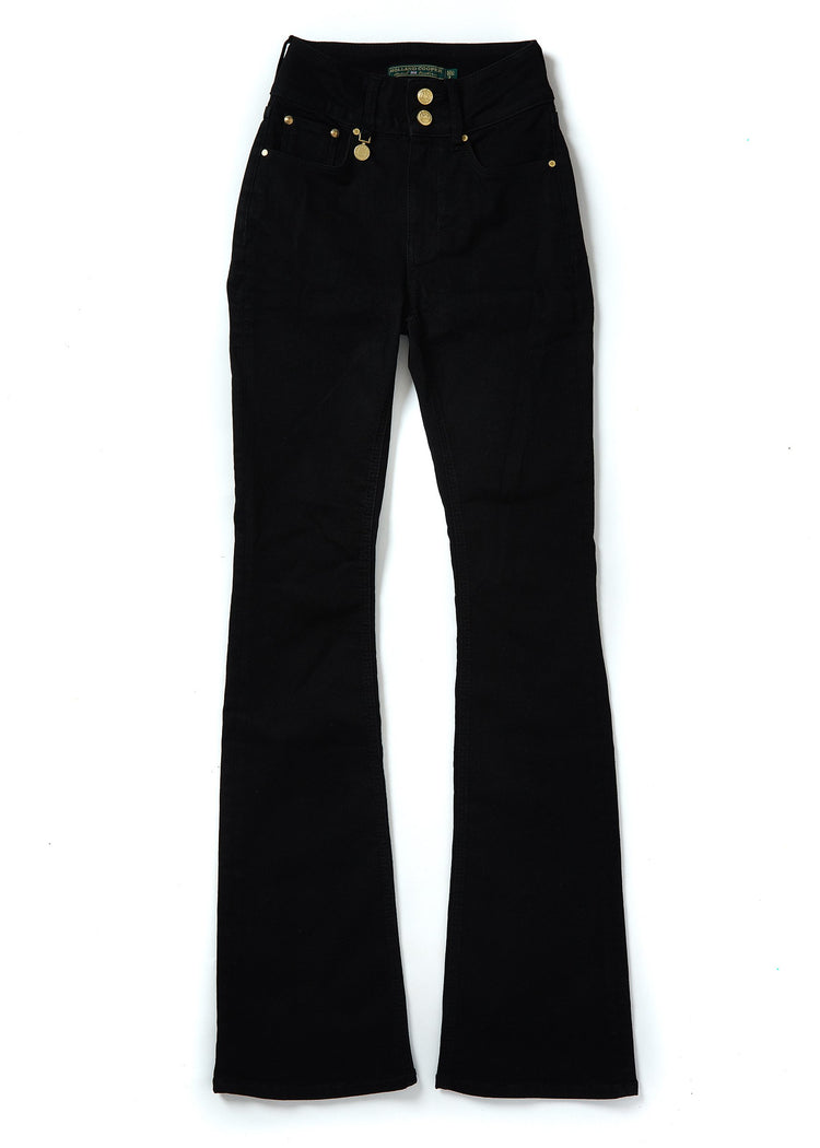 HOLLAND COOPER High Rise Flared Jean - Black Sz12R