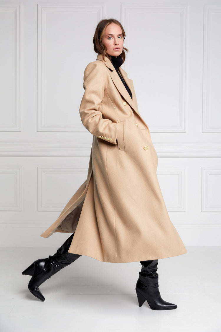 HOLLAND COOPER Double Breasted Coat - Camel Sz12