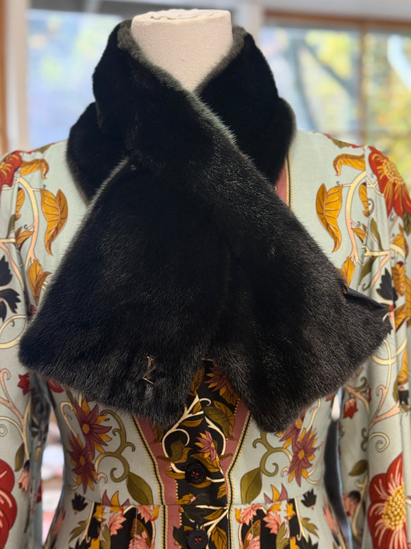 LOUIS VUITTON Monogram Reverse Fur Scarf