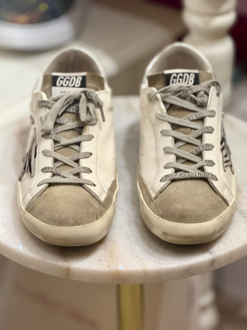 GOLDEN GOOSE Super Star Zebra Pony Print Star - EU39