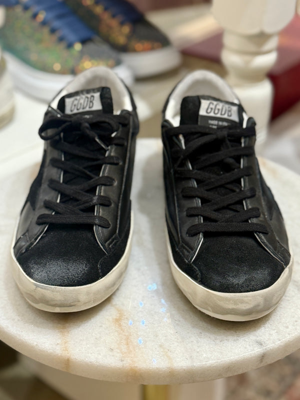 GOLDEN GOOSE Superstar Black Glitter Heel - EU40