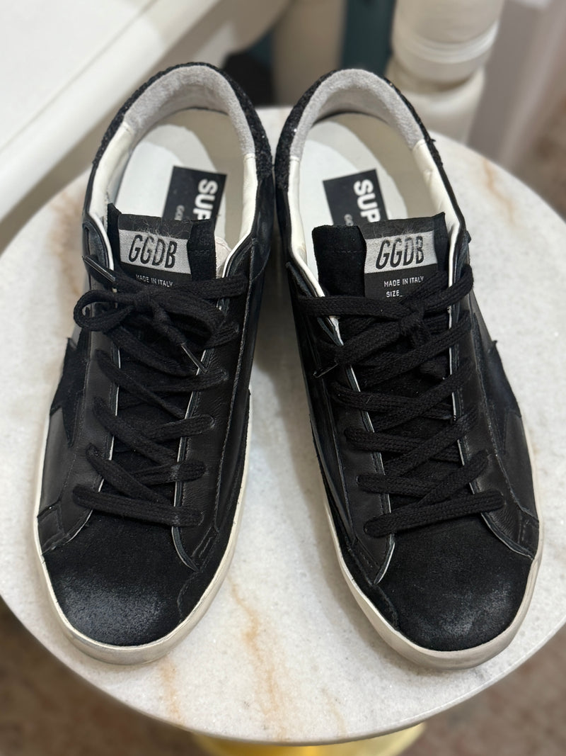 GOLDEN GOOSE Superstar Black Glitter Heel - EU40