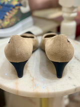 CHANEL Gabrielle Coco Suede Pumps - Nude/Black EU42