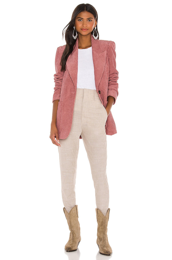 ISABEL MARANT ETOILE Dake Corduroy Blazer - Rosewood Sz34 NZXS