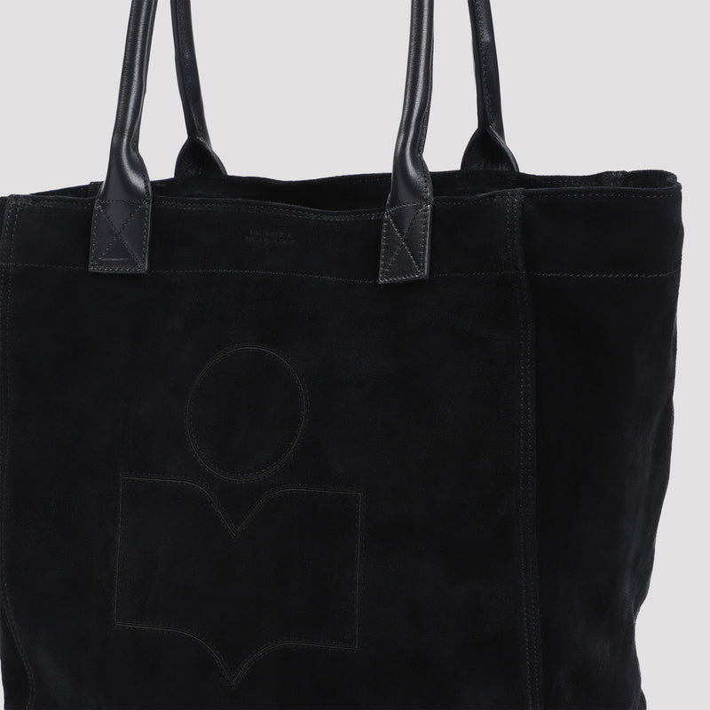 ISABEL MARANT Small Yenky Leather-trimmed Suede Tote
