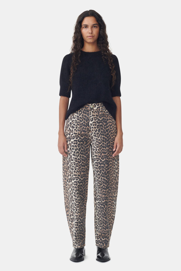 GANNI Leopard Denim Stary Jeans - Sz27