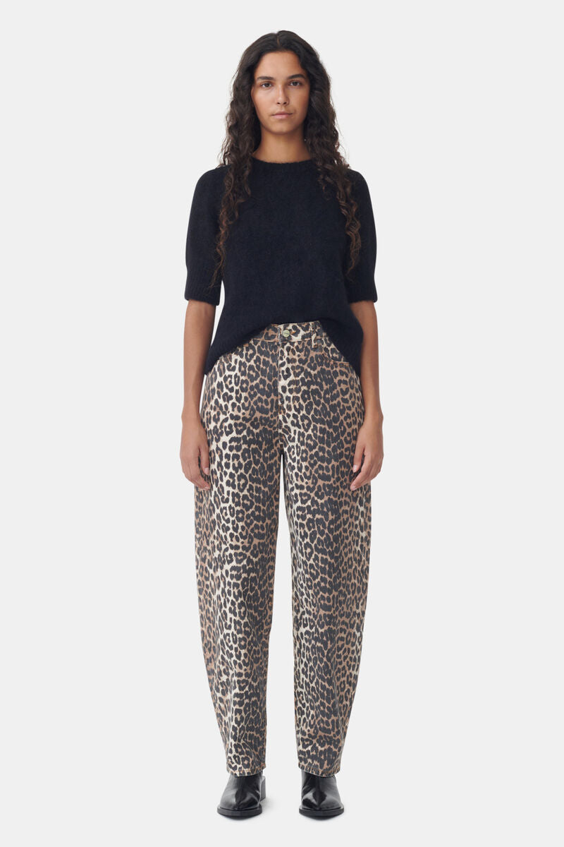 GANNI Leopard Denim Stary Jeans - Sz27