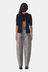 GANNI Leopard Denim Stary Jeans - Sz27