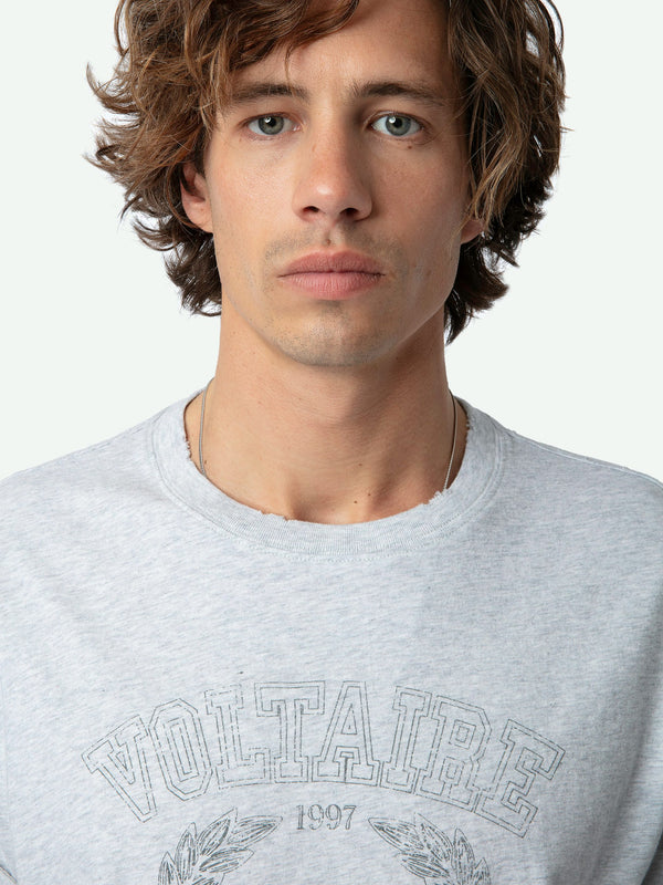 ZADIG & VOLTAIRE Logo-print University T-shirt - Grey Unisex SzS