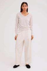 JAC + JACK Will Cashmere Sweater - Bone SzXS
