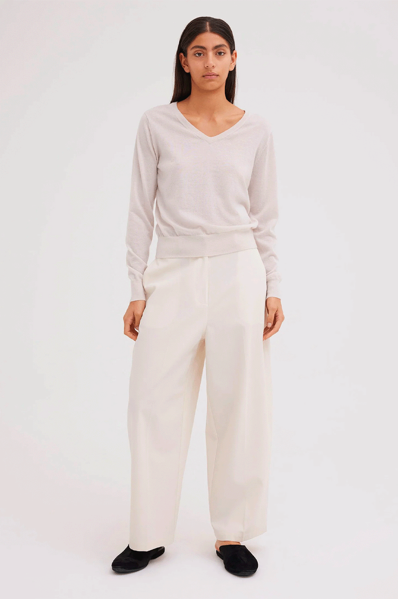 JAC + JACK Will Cashmere Sweater - Bone SzXS