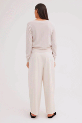 JAC + JACK Will Cashmere Sweater - Bone SzXS