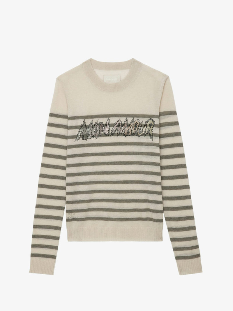 ZADIG & VOLTAIRE Source Mon Amour Diamanté Cashmere Jumper - Judo SzM