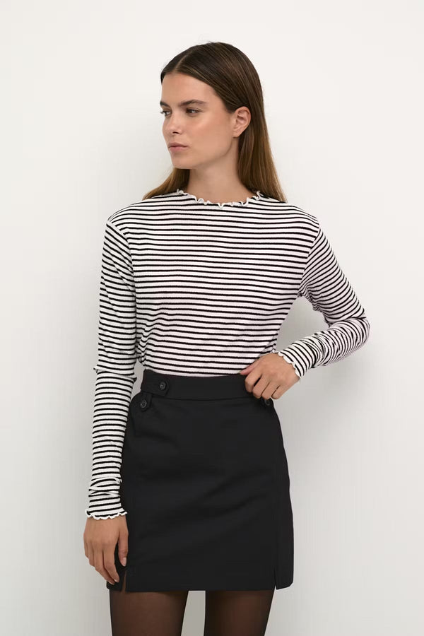 KAREN BY SIMONSEN Candace Stripe Long Sleeve Top - XL