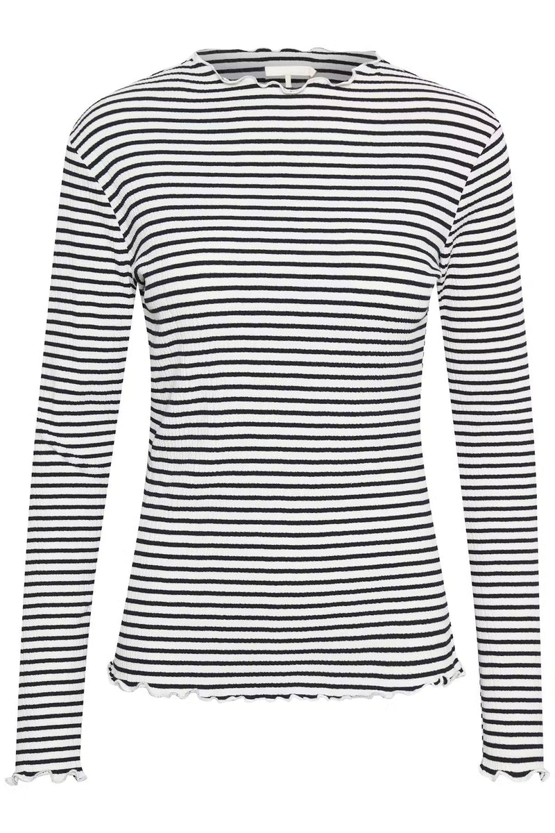 KAREN BY SIMONSEN Candace Stripe Long Sleeve Top - XL