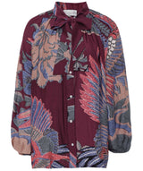 ONE HUNDRED STARS Bow Blouse - Plum SZS/M