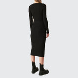 GANNI Women's Melange Knit Dress - Black SzM
