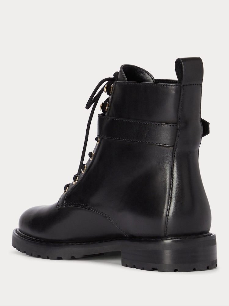 RALPH LAUREN Eldridge Leather Boot - Black EU41