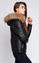 OAKWOOD Leather Down Jacket -Black SzS