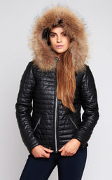 OAKWOOD Leather Down Jacket -Black SzS
