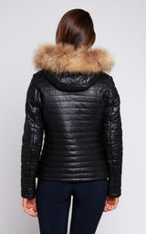 OAKWOOD Leather Down Jacket -Black SzS