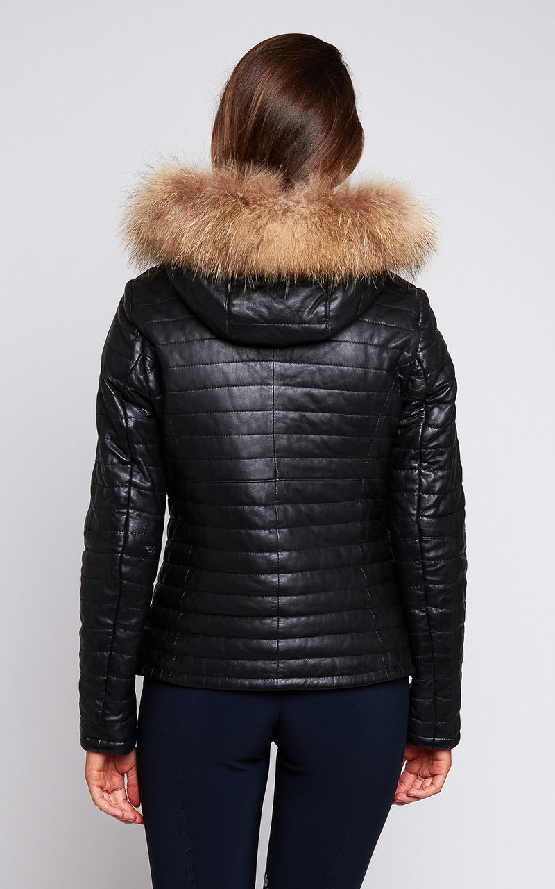 OAKWOOD Leather Down Jacket -Black SzS