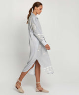 GREEK ARCHAIC KORI Lefkada Long Shirt Dress - Grey SzXS