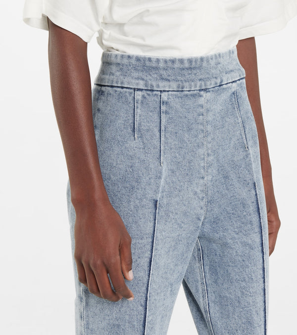 ISABEL MARANT Nanouli Skinny Stirrup Jeans - Light Blue  Sz38 NZ Small