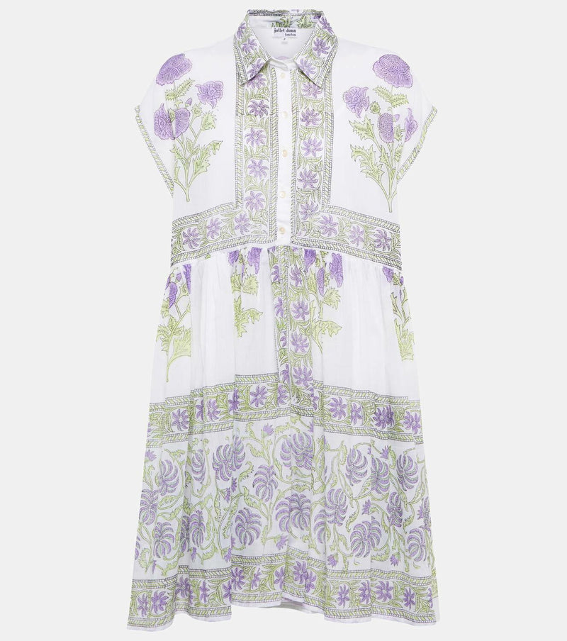 JULIET DUNN Floral Mini Dress - Purple Sz2 NZ 10/12