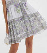 JULIET DUNN Floral Mini Dress - Purple Sz2 NZ 10/12