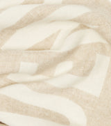 JACQUEMUS Logo Virgin Wool Scarf - Beige