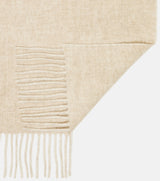 JACQUEMUS Logo Virgin Wool Scarf - Beige