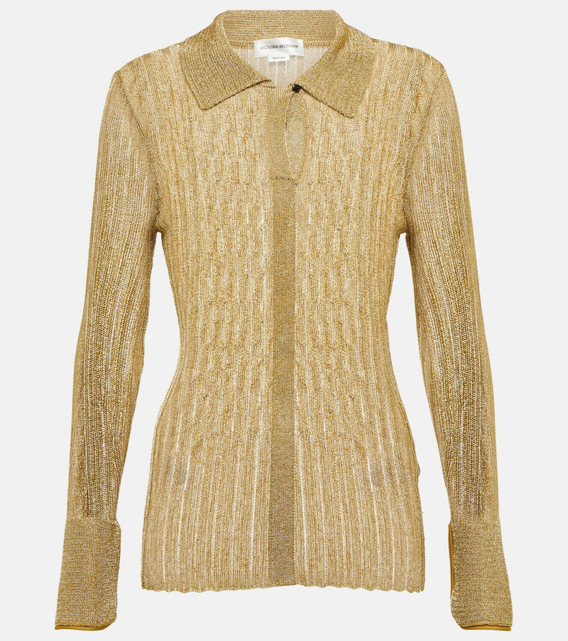 VICTORIA BECKHAM Metallic Knit - Gold SzL
